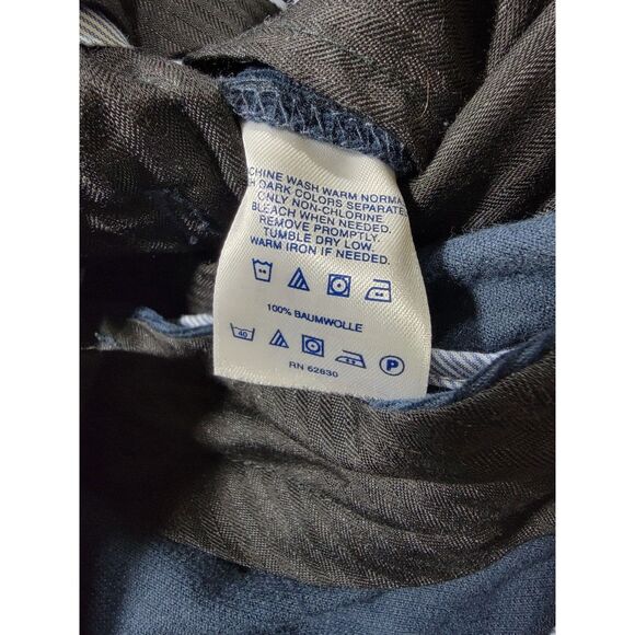 Lands End Baumwolle Navy Blue Men's Pants - 34x33 - Picture 4 of 6